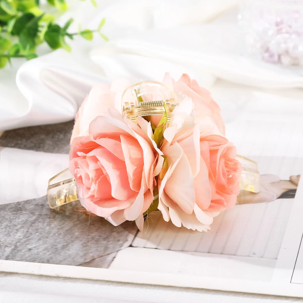 40 Styles Plush Synthetic Fabric Flower Hair Claw - Image 19
