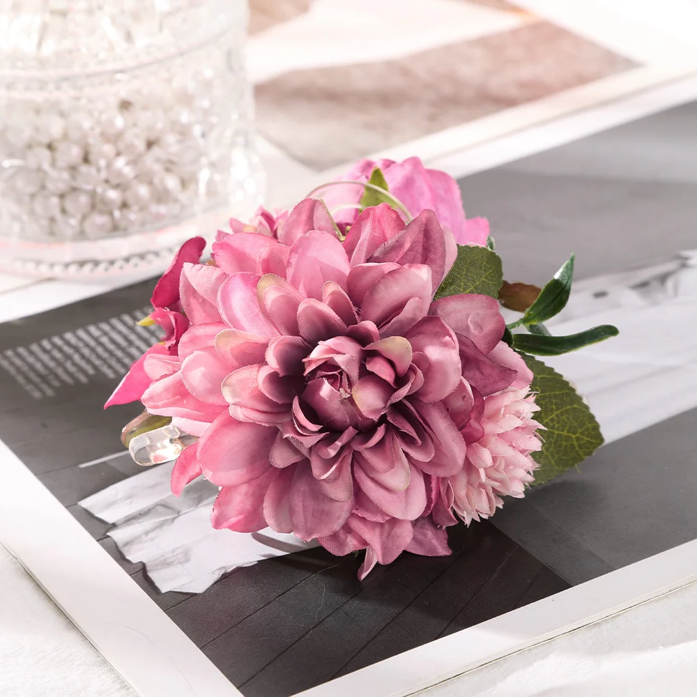 40 Styles Plush Synthetic Fabric Flower Hair Claw - Image 39