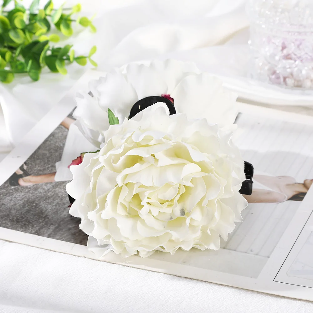 40 Styles Plush Synthetic Fabric Flower Hair Claw - Image 41