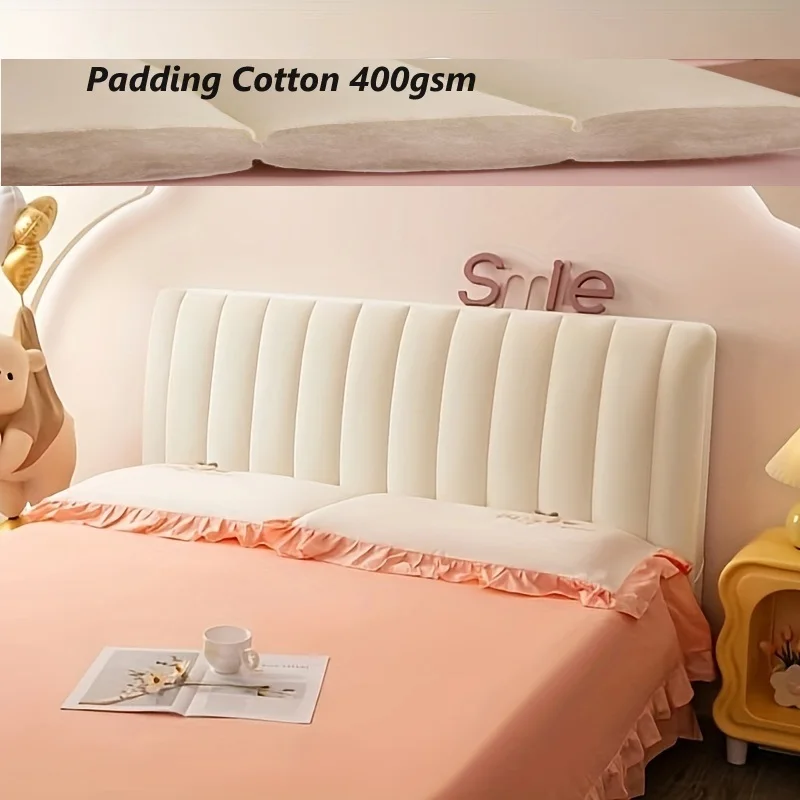 Plush Quilted Bed Headboard Cover - Image 2