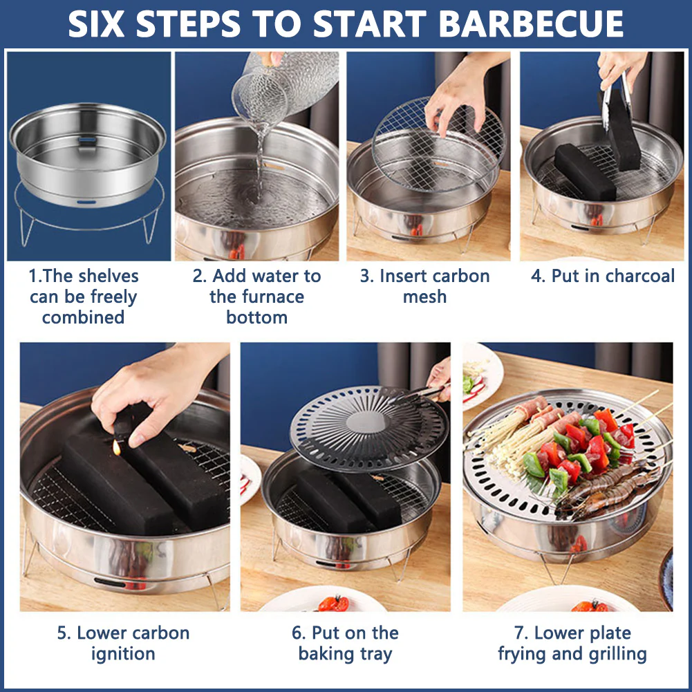 Portable BBQ Grill Tray - Image 19