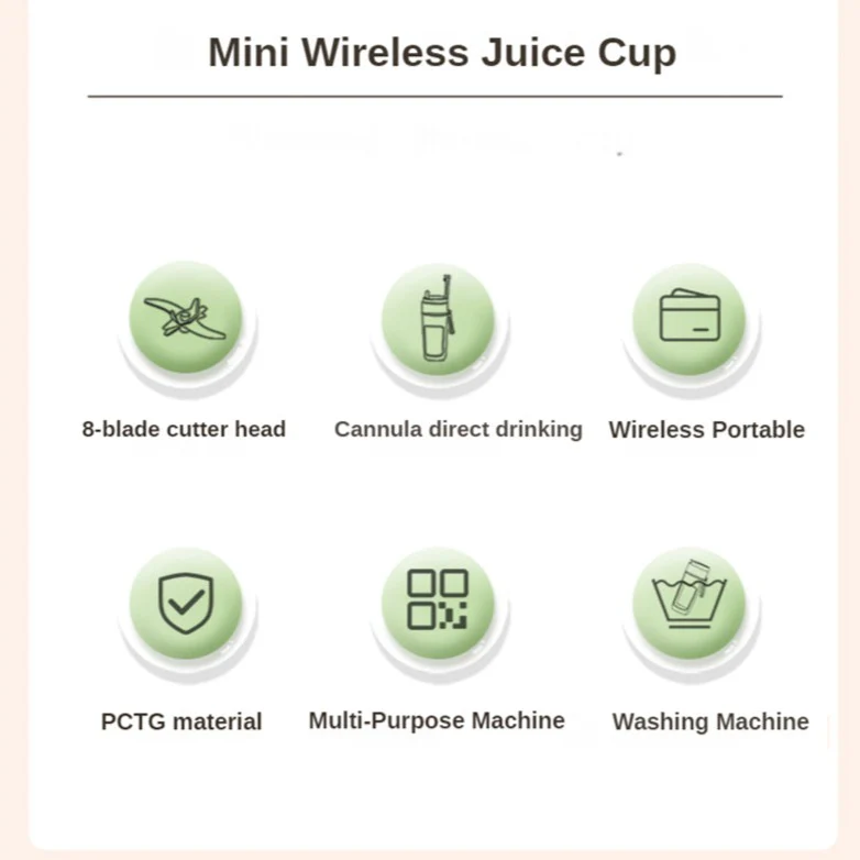Portable Blender Fruit Mixer Cup - Image 15