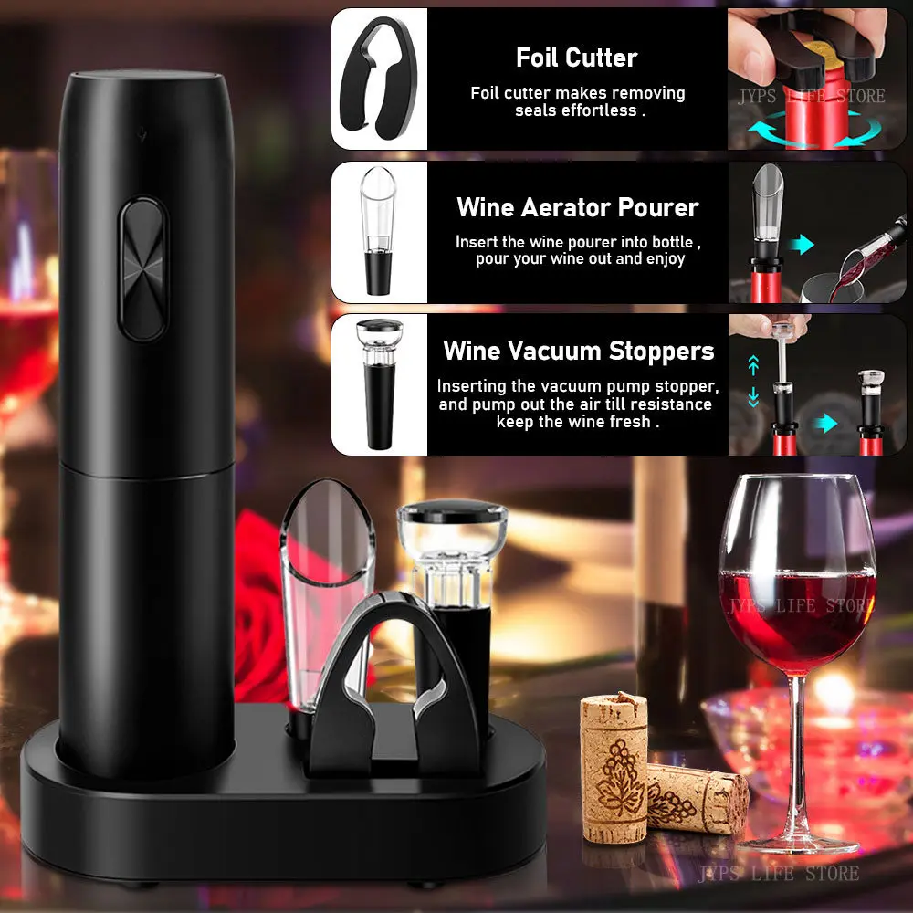 PourEase Electric Wine Opener Set - Image 2