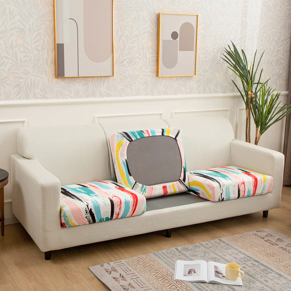 Printed Sofa Seat Cushion Cover - Image 38
