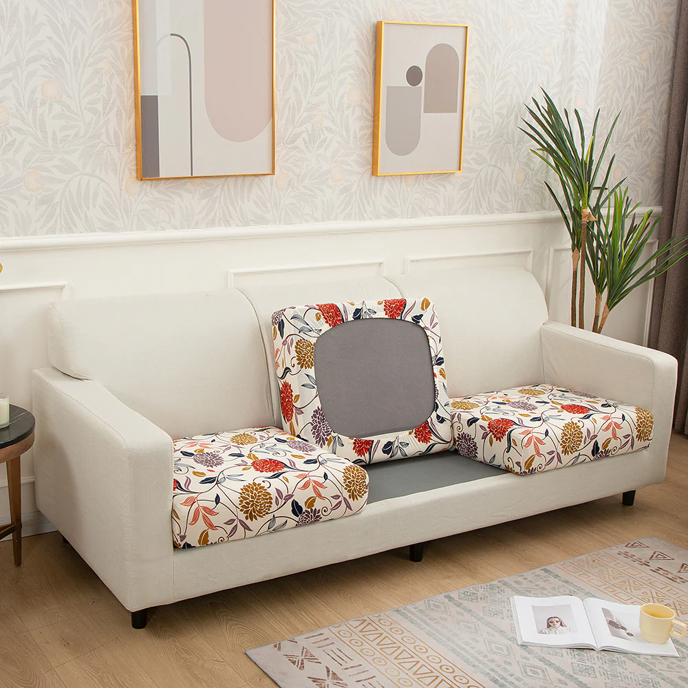 Printed Sofa Seat Cushion Cover - Image 43