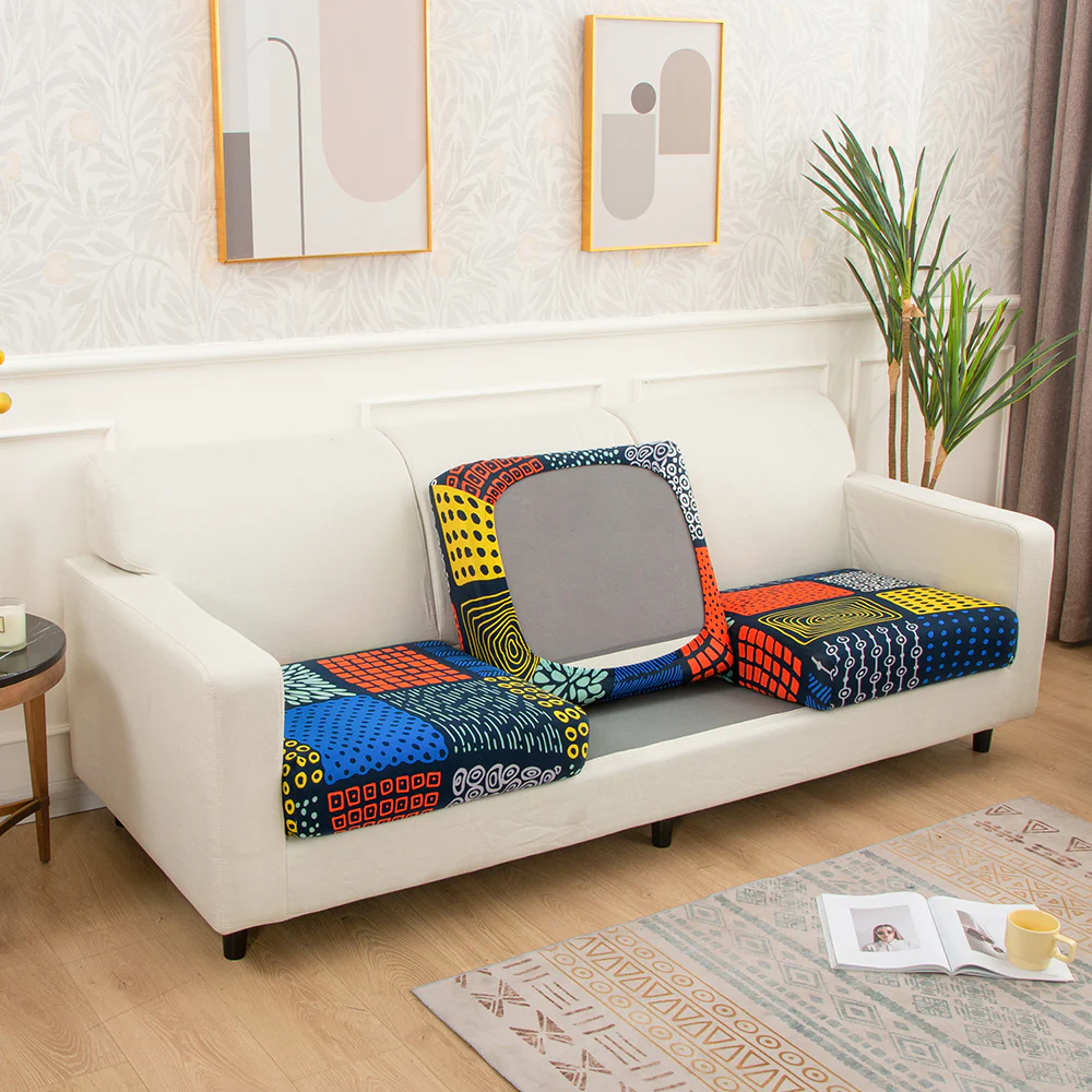Printed Sofa Seat Cushion Cover - Image 48