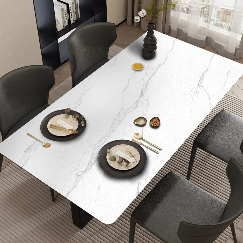 Pristine Snow Marble: Premium PVC Leather Dining Table Mats - Image 16