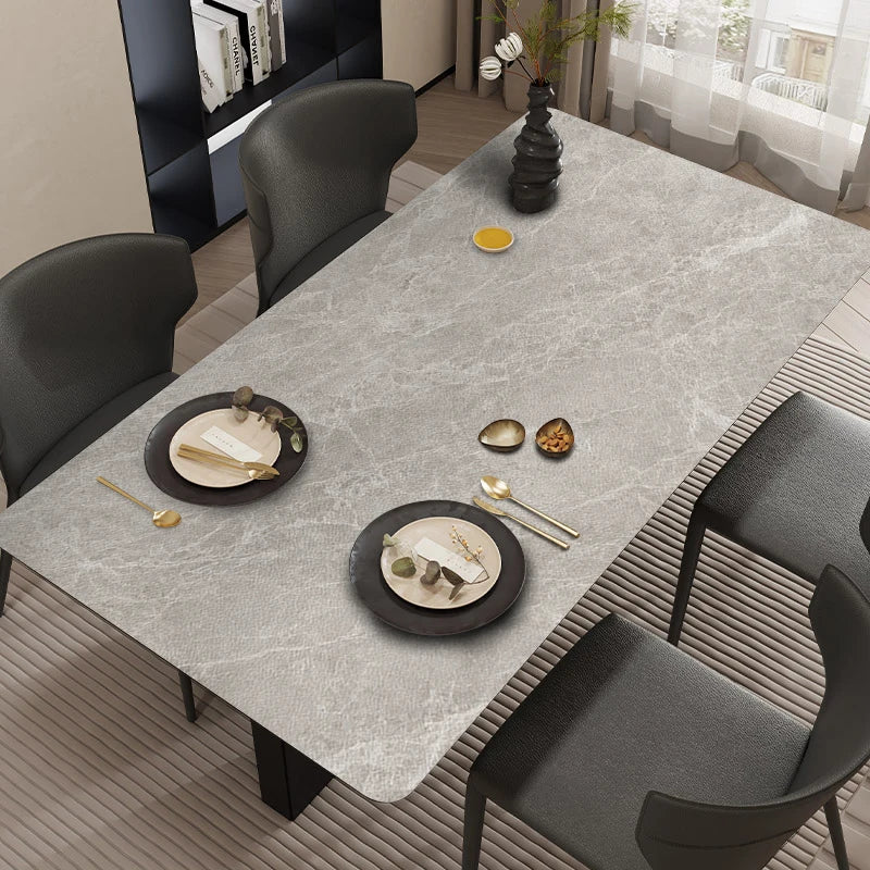 Pristine Snow Marble: Premium PVC Leather Dining Table Mats - Image 17