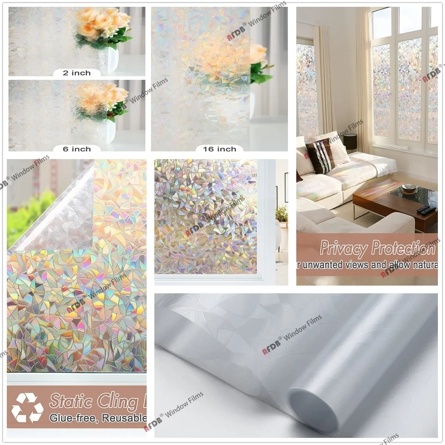 Privacy Frosted Glass Window Film - Image 4