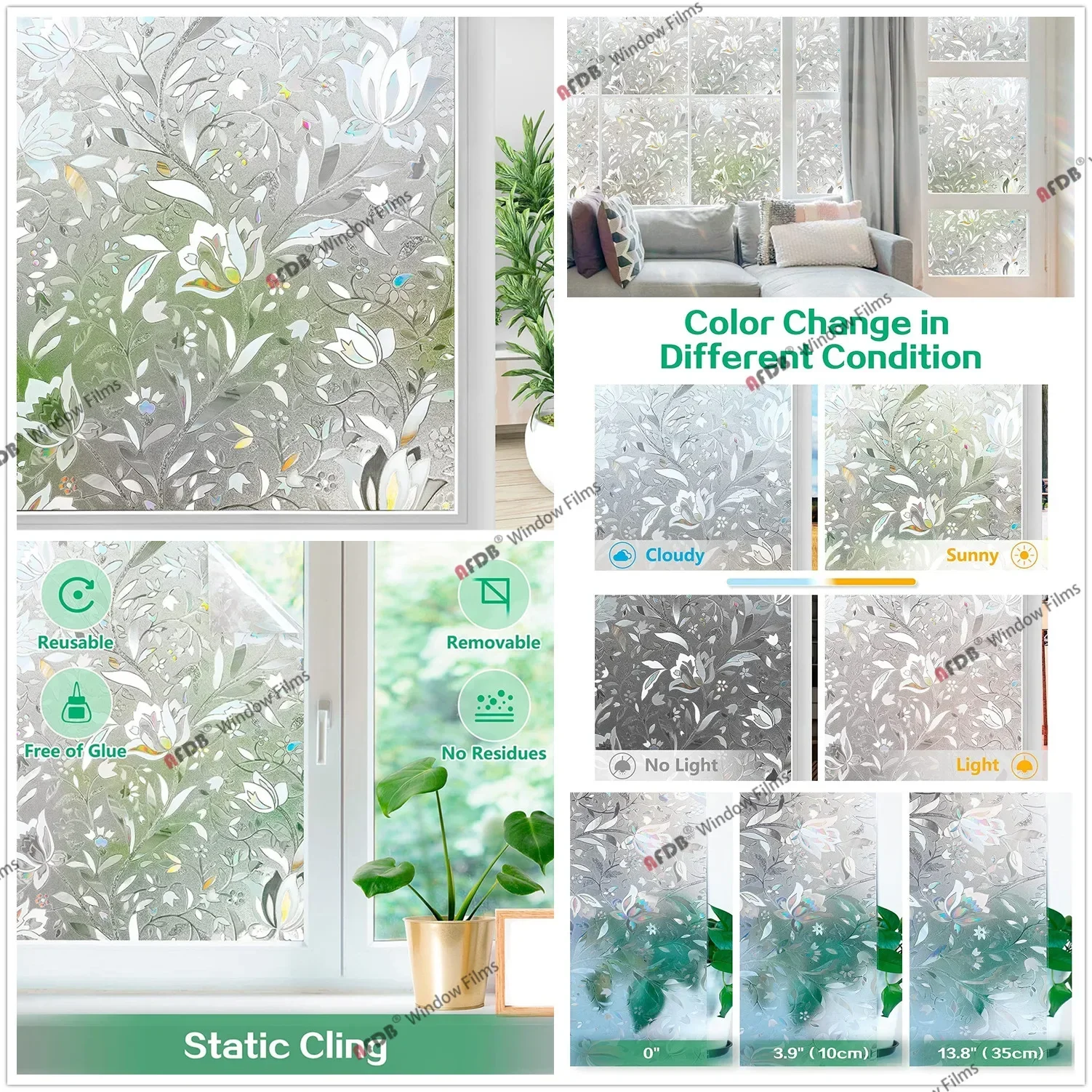 Privacy Frosted Glass Window Film - Image 5