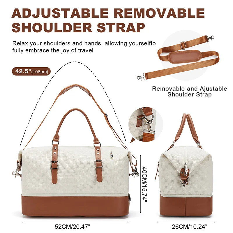 PU Leather Double Layer Shoe Travel Bag - Image 2