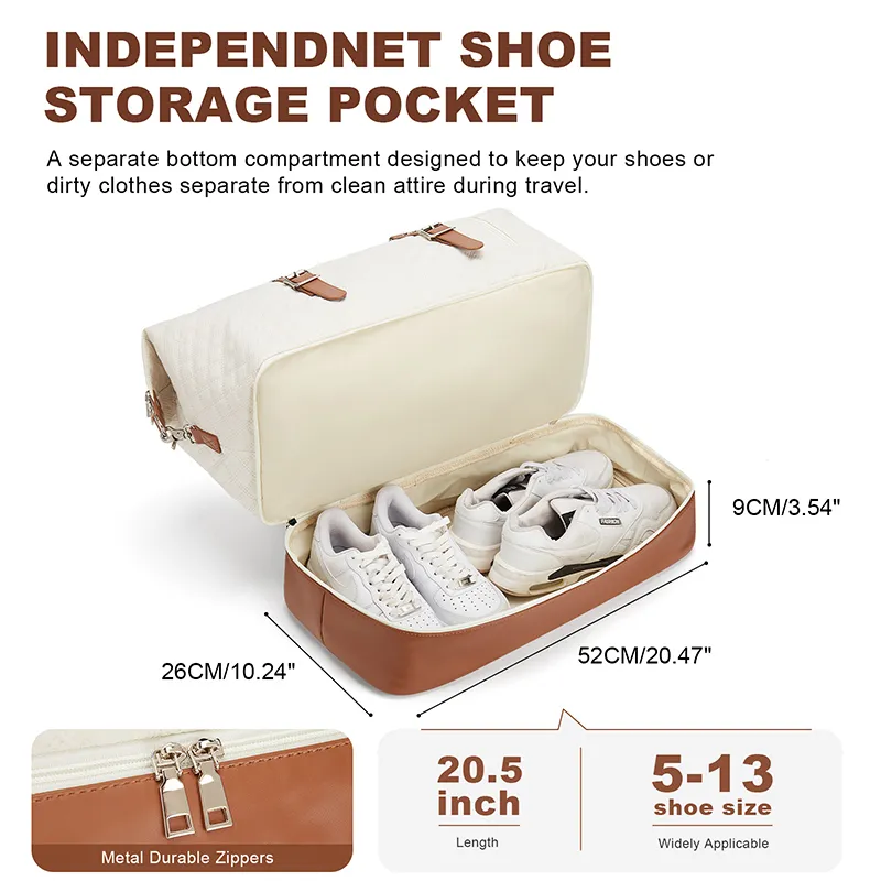 PU Leather Double Layer Shoe Travel Bag - Image 5