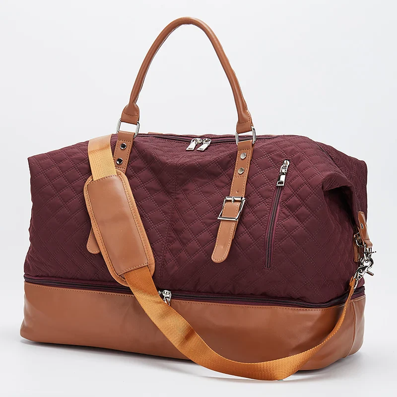 PU Leather Double Layer Shoe Travel Bag - Image 8