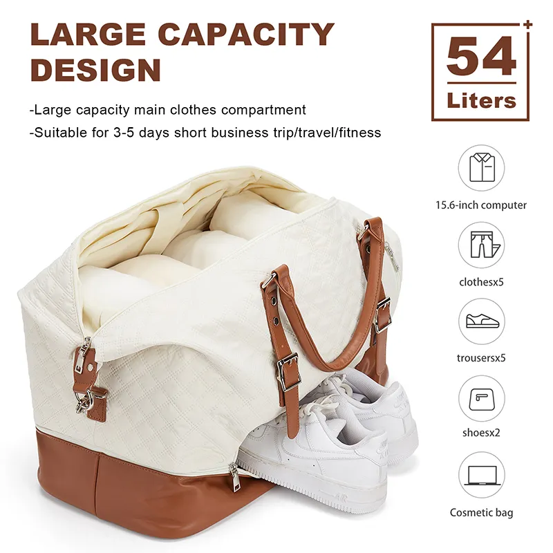 PU Leather Double Layer Shoe Travel Bag - Image 9
