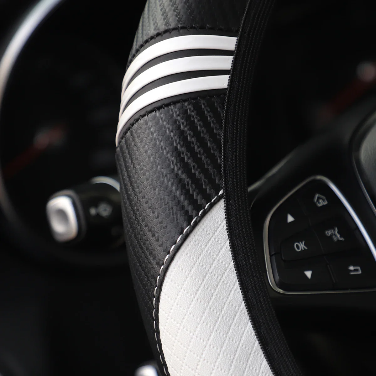 PU Leather Steering Wheel Cover - Image 11