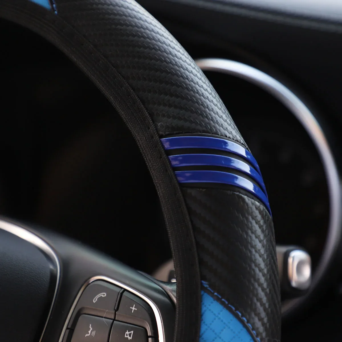 PU Leather Steering Wheel Cover - Image 12