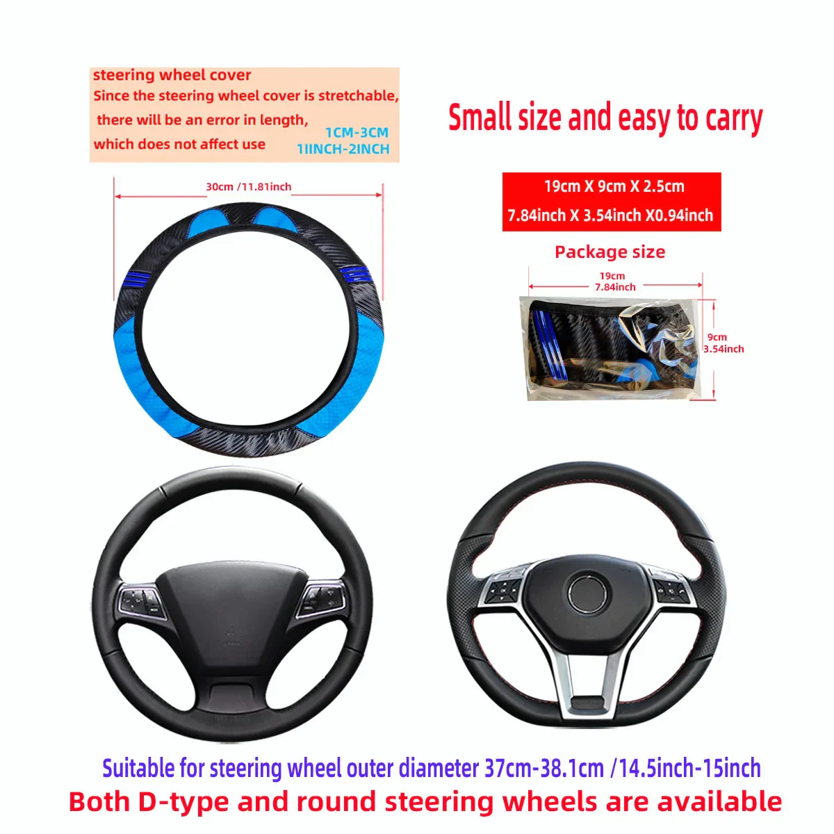 PU Leather Steering Wheel Cover - Image 13