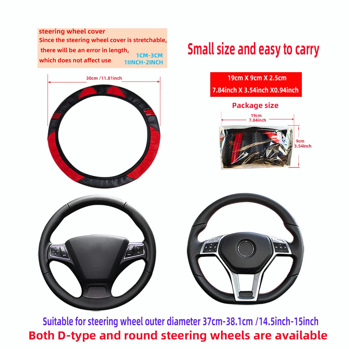 PU Leather Steering Wheel Cover - Image 4