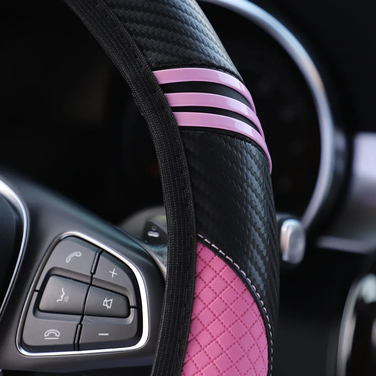 PU Leather Steering Wheel Cover - Image 9