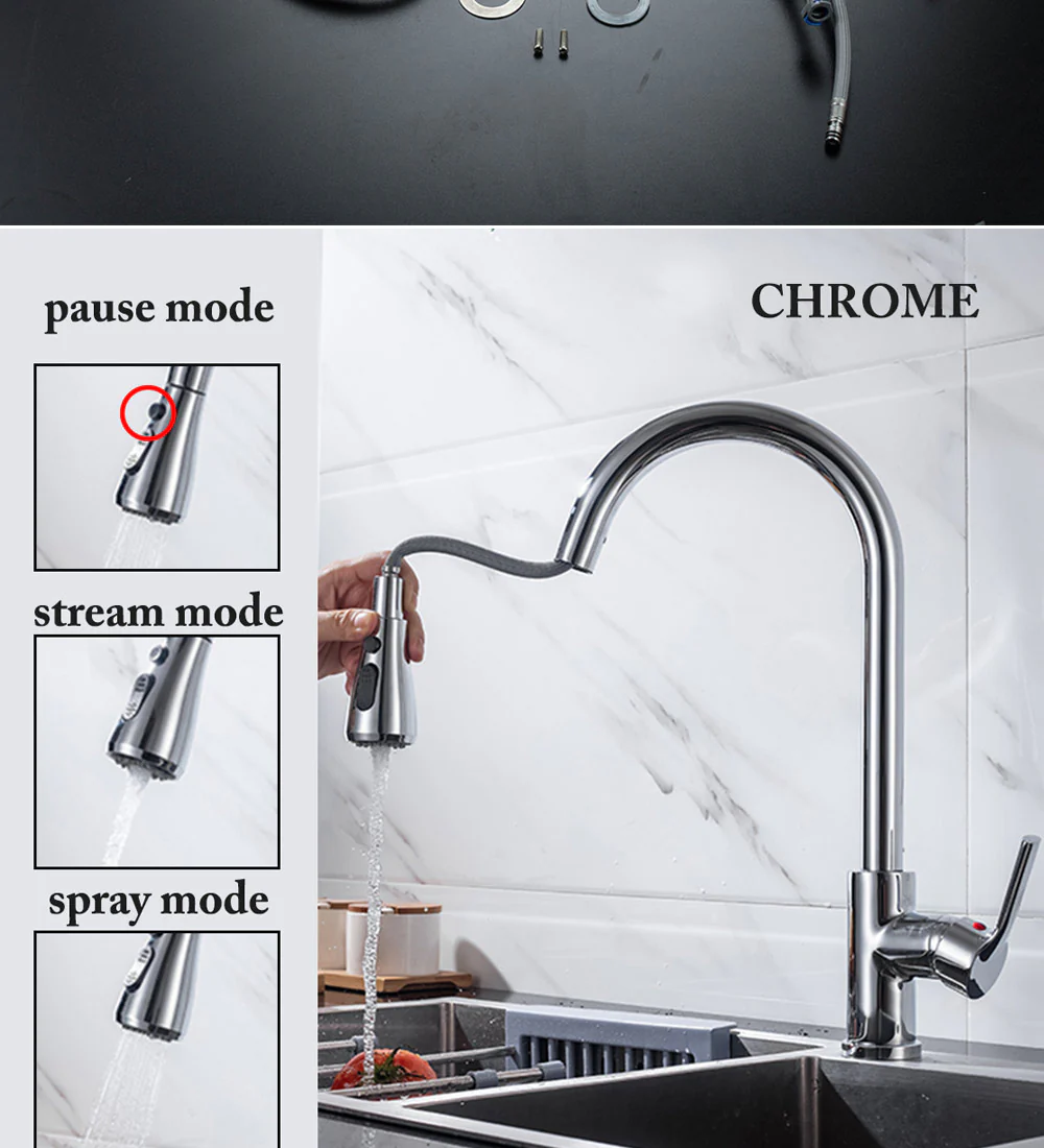 Pull Out  Kitchen Faucet Water Tap - Image 24