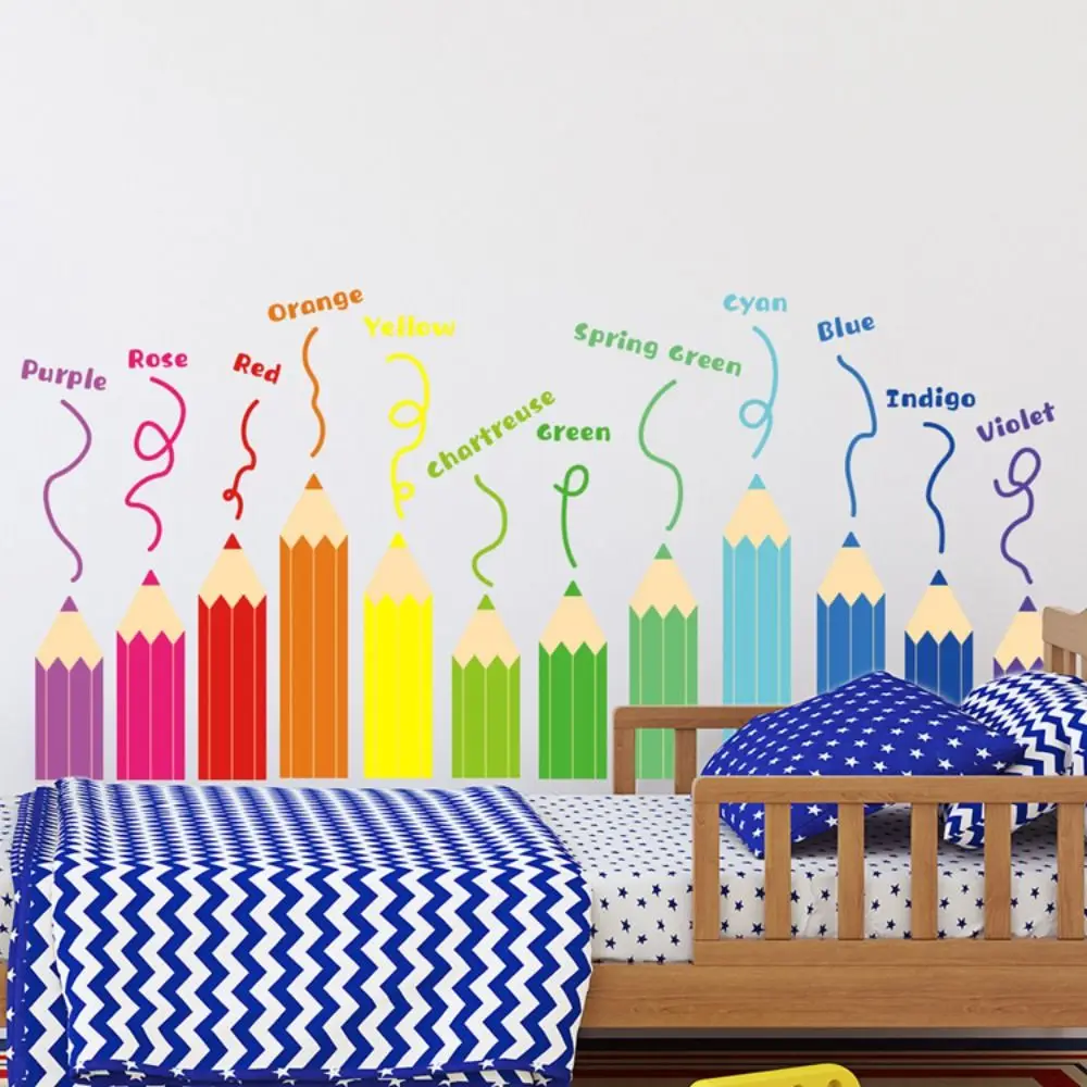 Rainbow Crayon Wall Stickers - Image 2