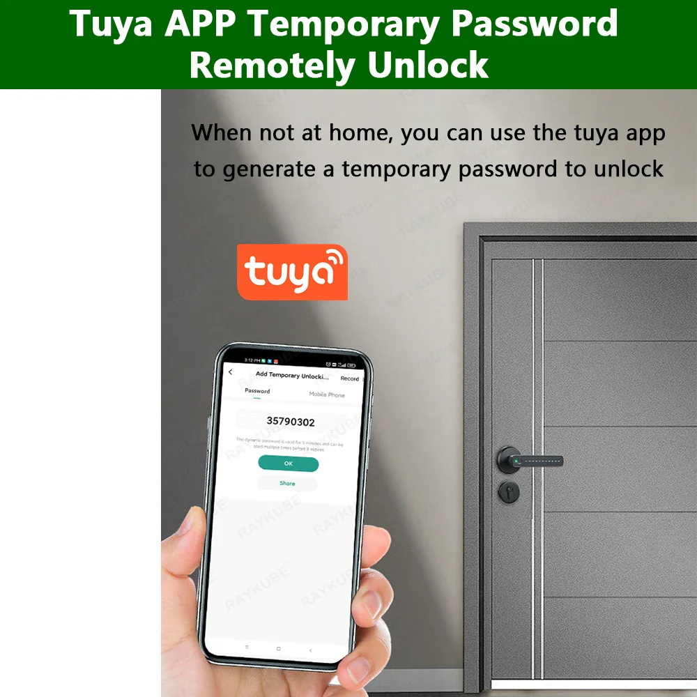 RayKube M3 Smart Fingerprint Door Lock - Image 3