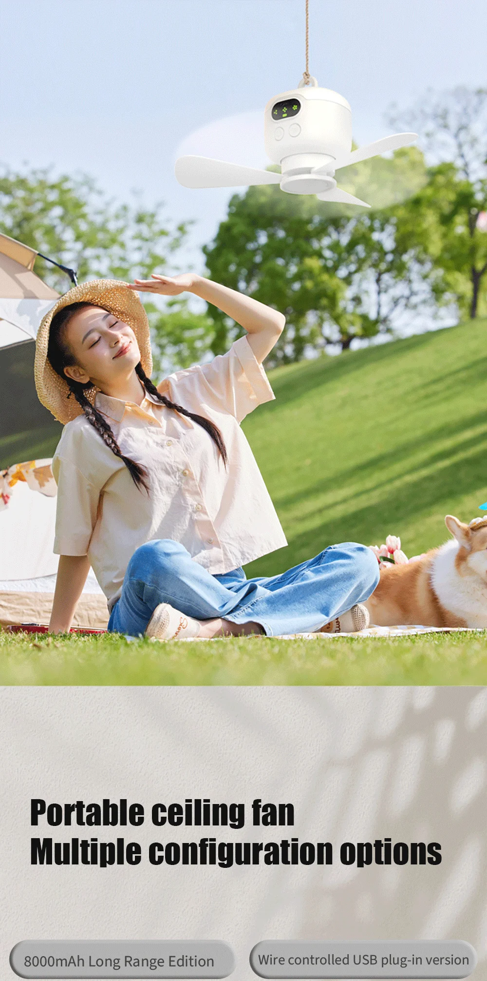Rechargeable Camping Ceiling Fan Light - Image 12