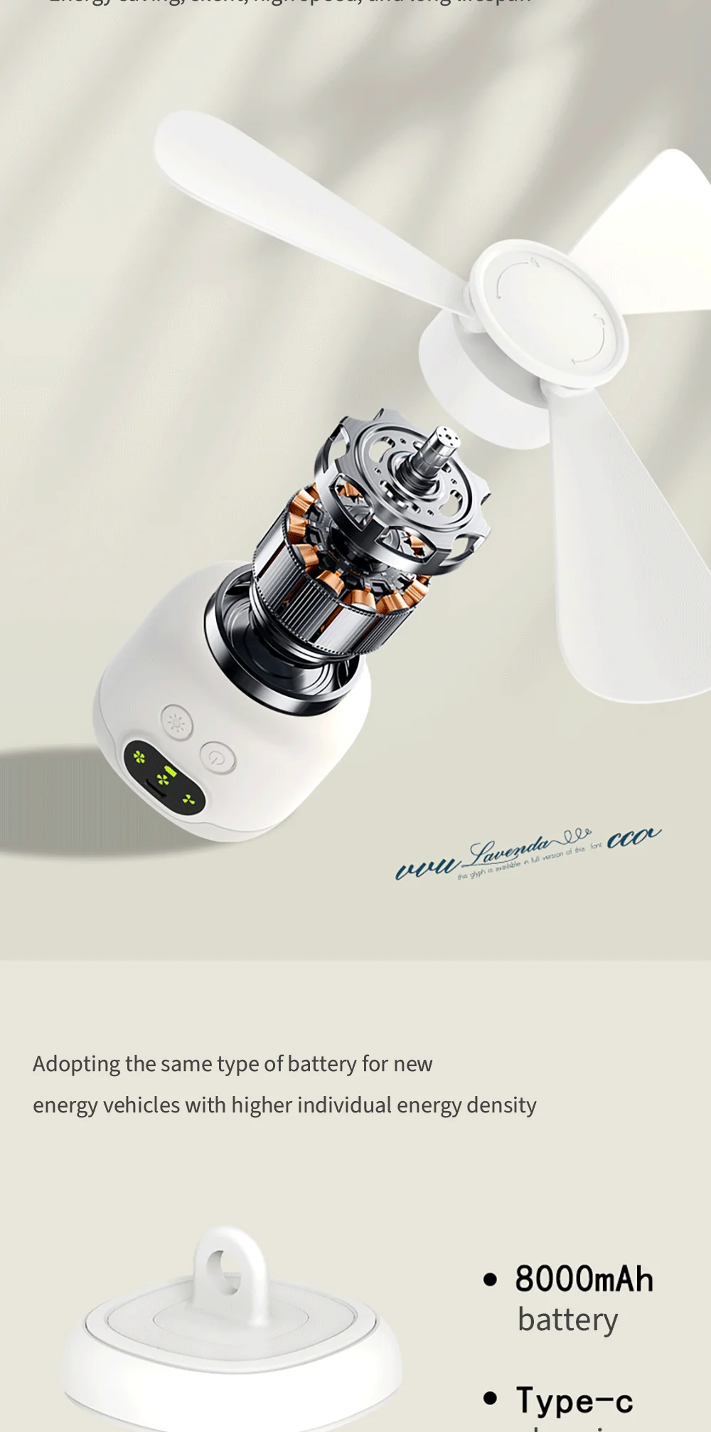 Rechargeable Camping Ceiling Fan Light - Image 14