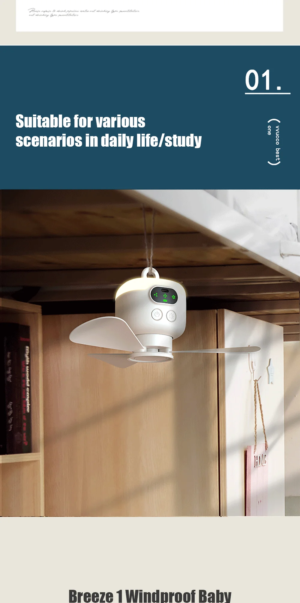Rechargeable Camping Ceiling Fan Light - Image 9