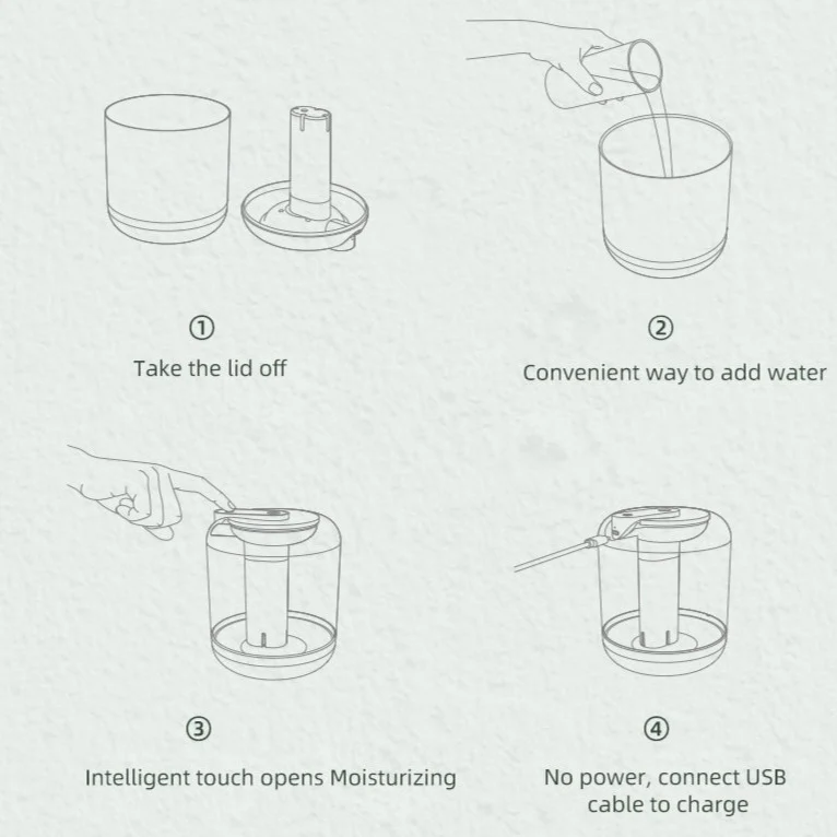 Rechargeable Intelligence Touch Oil Diffuser Humidifier - Image 22