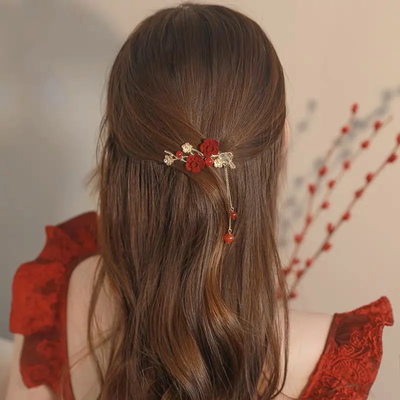 Red Rose Hair Pin - Image 3