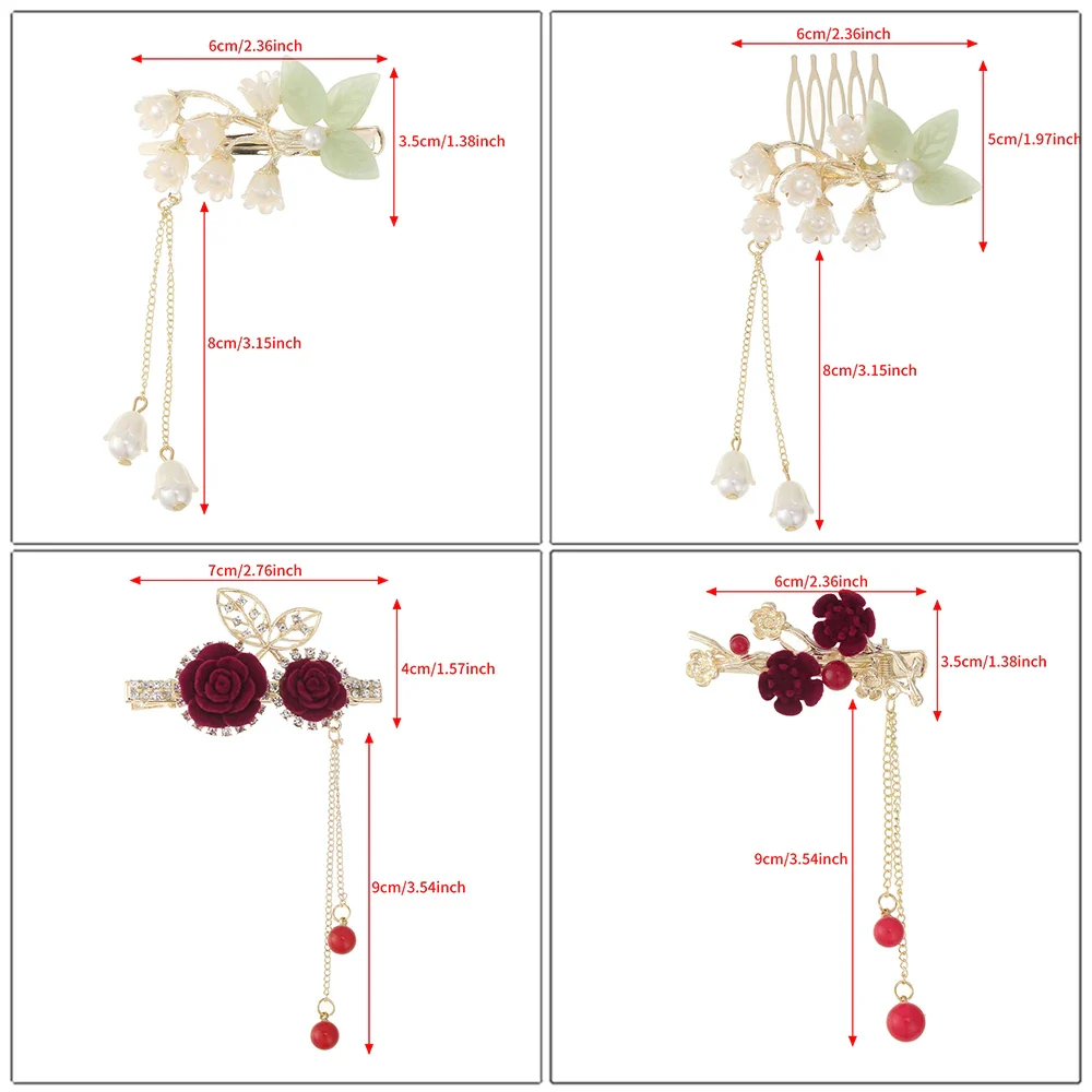 Red Rose Hair Pin - Image 6