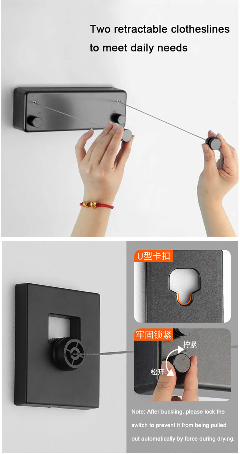 Retractable Clothes  Rope - Image 15