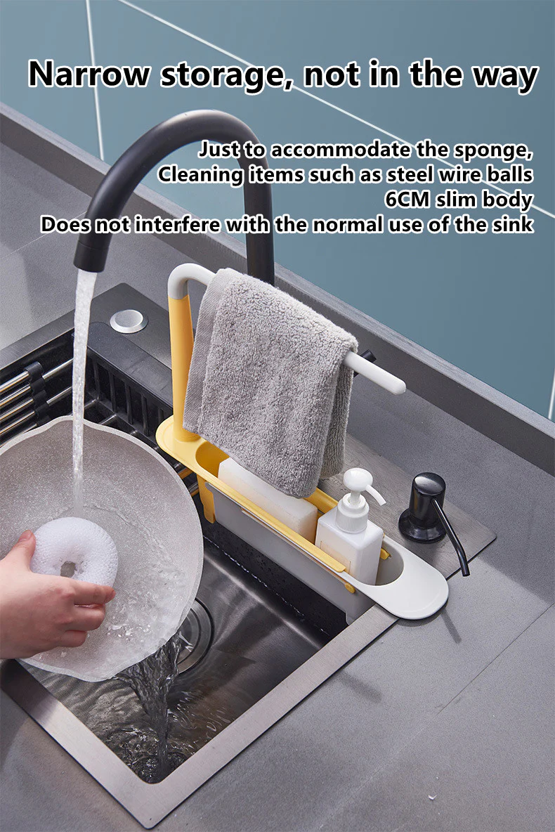 Retractable Sink Sponge Rack - Image 13