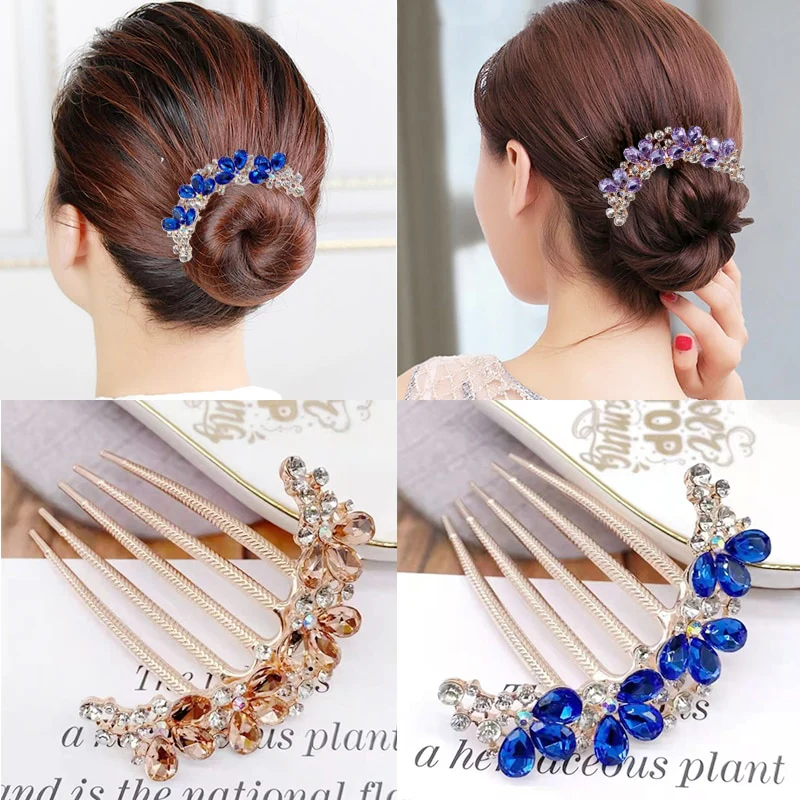 Rhinestone Butterfly Hair Comb Pin - Image 16