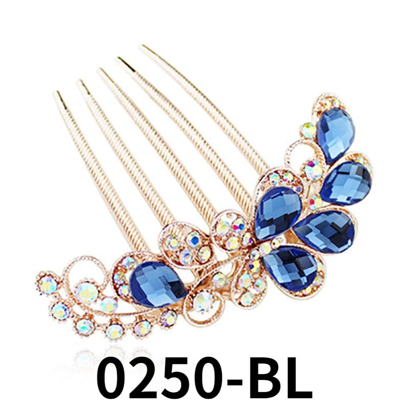 Rhinestone Butterfly Hair Comb Pin - Image 21