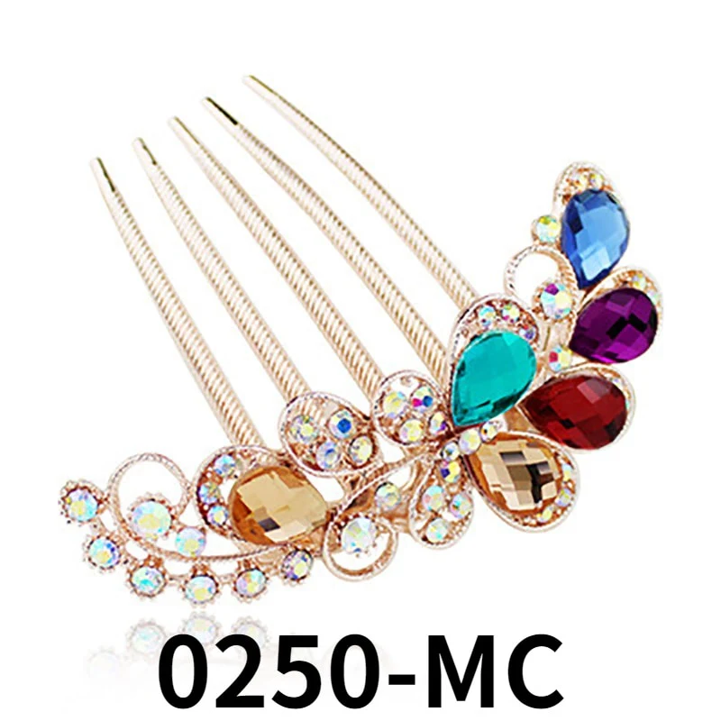 Rhinestone Butterfly Hair Comb Pin - Image 26