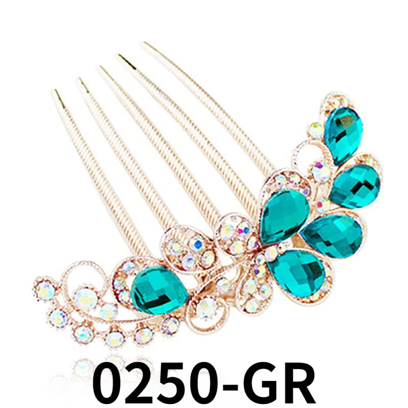Rhinestone Butterfly Hair Comb Pin - Image 8