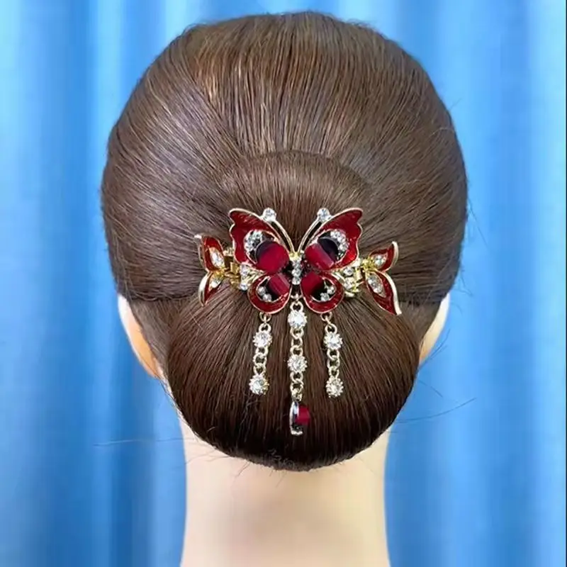 Rhinestone Butterfly Hair Pin - Image 2