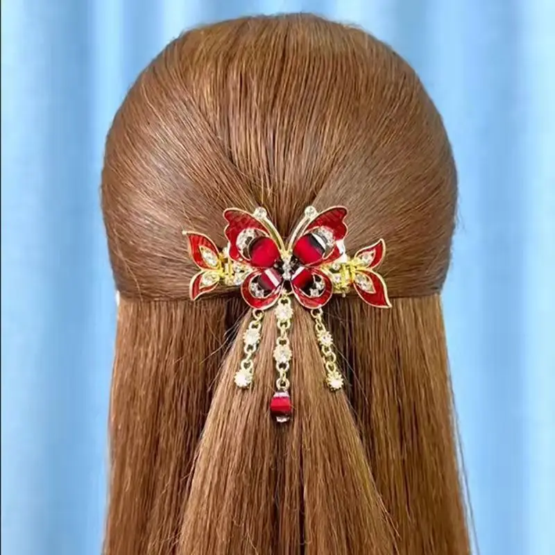 Rhinestone Butterfly Hair Pin - Image 3