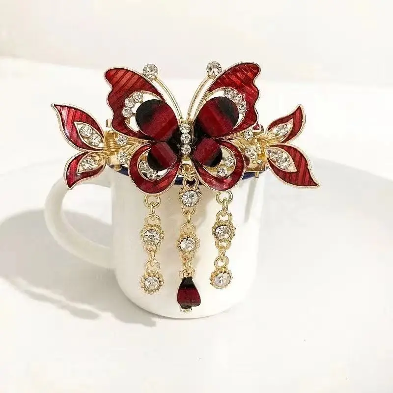 Rhinestone Butterfly Hair Pin - Image 7