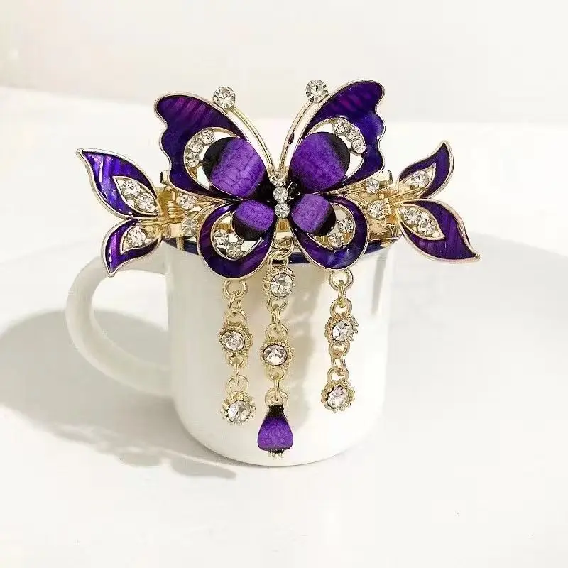 Rhinestone Butterfly Hair Pin - Image 8