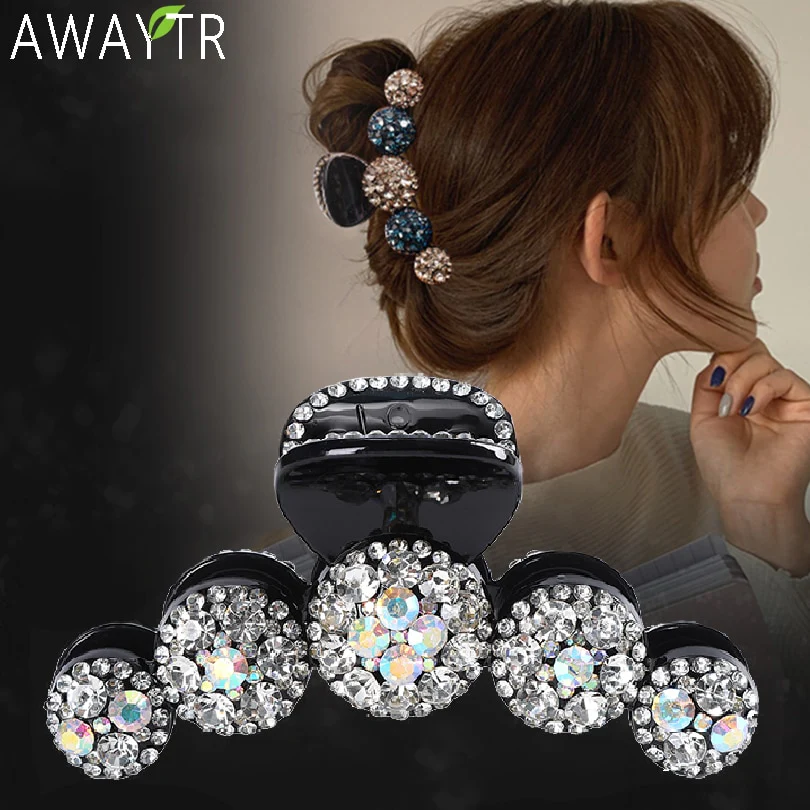Rhinestone Crystal Hair Claw Clip - Image 2