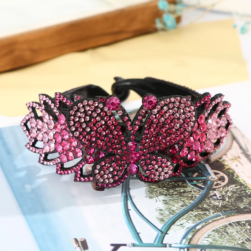 Rhinestone Flower Bun Hairpin - Image 12