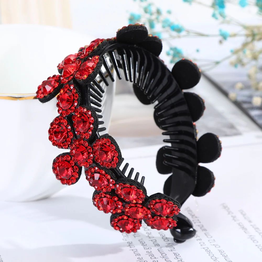 Rhinestone Flower Bun Hairpin - Image 15