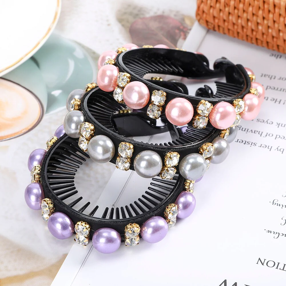 Rhinestone Flower Bun Hairpin - Image 31
