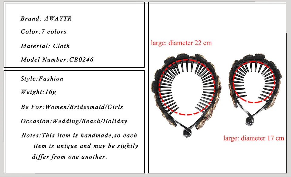 Rhinestone Flower Bun Hairpin - Image 34
