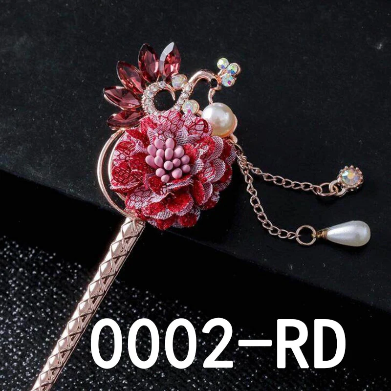 Rhinestone Flower Butterfly Hair Stick - Image 10