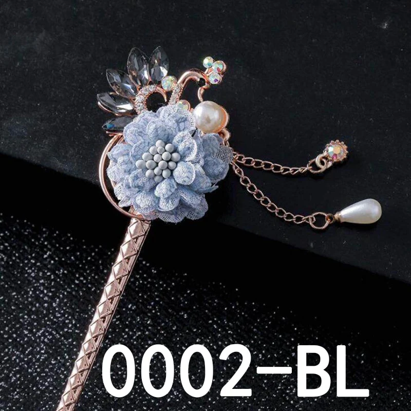 Rhinestone Flower Butterfly Hair Stick - Image 5