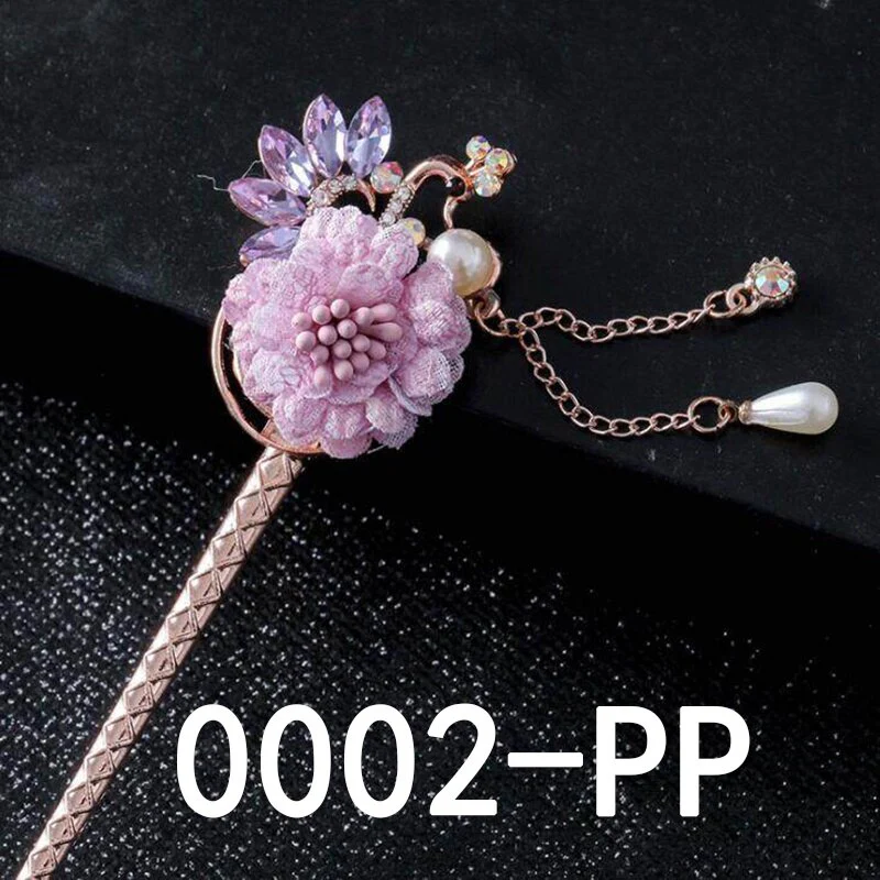 Rhinestone Flower Butterfly Hair Stick - Image 6
